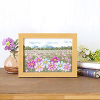 刺しゅうキット 12ヶ月の小さな花風景 NO.7554 10月 コスモスの咲く風景 ~マリー・カトレーヌコレクション~ OLY-K7554（直送品）