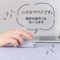 ナカバヤシ 無線静音 軽量ミニマウス 3ボタン BlueLED グレー MUS-RKT249GY 1個（直送品）