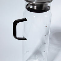 LOG 耐熱ガラスウォータージャグ ハンドル付き 1.4L 1個 食洗機対応 熱湯可 フィルター付き 冷水筒 シービージャパン