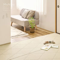 萩原 洗えるい草風カーペット モンド 江戸間8帖 81968880 1枚（直送品）