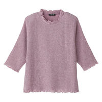 ケアファッション 7分袖テンセル楊柳Tシャツ ベージュ M~L W0182012241 1着（直送品）