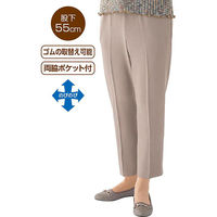 ケアファッション しわになりにくいストレッチフリーパンツ ブラック LL W0182066923 1着（直送品）