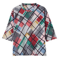 ケアファッション 6分袖ゆったり快適Tシャツ グレー M~L W0182178721 1着（直送品）