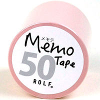gnotes ロール付箋 メモテープ メモテ 50mm幅×10m パステルピンク 1327-0014-0330 1セット(3個)（直送品）