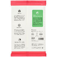 マルマン 書きやすいルーズリーフ B5 7mm横罫 100枚入 26穴 紙パッケージ L1200HK 1セット(3冊)（直送品）