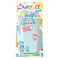 ソニック うかサポ えんぴつチェックα両面筆入 ロック付 ライトブルー FD-2529-LB 1個（直送品）