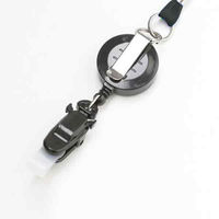 ソニック リール式 吊下げひも バラ 黒 NF-569-D 1セット(2本)（直送品）