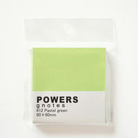 プリントインフォームジャパン パワーズ 60×60mm 100枚入 パステルグリーン 1334-0012-0720 1セット(1個×4)（直送品）