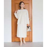 ボンマックス プリーツスカート(ロング丈) アイボリー 21号 AUS2300 AUS2300-15-21G 1着（直送品）