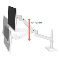 Ergotron LX Pro モニターアーム 長身ポール グロメット取り付け ホワイト 45-709-290 1台（直送品）