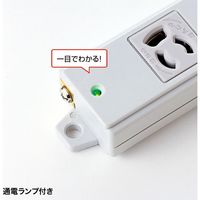 延長コード 電源タップ 1m 3P（ピン） 2個口 マグネット ホワイト TAP-KS2-1 サンワサプライ 1個