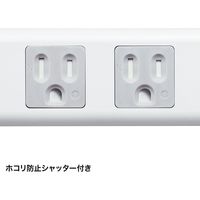 延長コード 電源タップ 5m 3P（ピン） 6個口 マグネット ホワイト TAP-SH3650MG3P サンワサプライ 1個