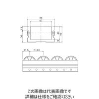 TMEHジャパン プラコン85(幅広フラットローラー) GP8543B-2.5-ESD 1本（直送品）