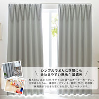 【軒先渡し】マッチングジャパン カーテン市場 防炎、遮光1級カーテン 800×2630mm ライトグレー 1枚（直送品）