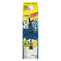 大関 わが家のレモンサワーの素 ZERO 濃いめ 25度 1.8L パック 1セット（6本） 糖類0 プリン体0 リキュール