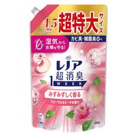 【アウトレット】レノア 超消臭1WEEK フローラル&ピーチの香り 詰め替え 超特大 1380mL 1セット（1個×6） 柔軟剤 P＆G(旧品)