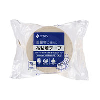 ニチバン 布粘着テープ 102RN7ー75 黄土 75mm×25ｍ  1巻