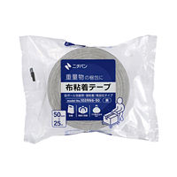 ニチバン 布粘着テープ 102RN6ー50 黒 50mm×25ｍ  1巻