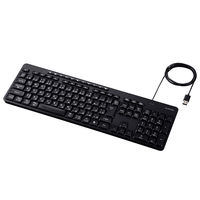 エレコム 有線キーボード 静音 テンキー付き 日本語配列 USB接続 AI起動キー搭載 TK-QT11FUMBK 1個