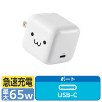 エレコム USB充電器 65W PD PPS対応 タイプC USBーC GaN II EC-AC12465WF 1個