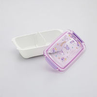 スケーター PTLB6B ふわっとタイトランチボックス 530ml 【クロミ パステルビビットな水彩花柄】 506734-PTLB6B 1個（直送品）