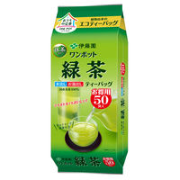 【水出し可】伊藤園 ワンポット 抹茶入り緑茶 エコティーバッグ 1セット（150バッグ：50バッグ入×3袋） お茶 大容量