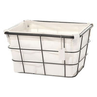 ワイヤーバスケット布付き （S） ホワイト 1セット（1個×4） LAKOLE/ラコレ