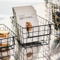 ワイヤーバスケットスリム （M） ブラック LAKOLE/ラコレ