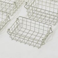 ワイヤーバスケットスリム （Ｓ） シルバー 1セット（1個×6） LAKOLE/ラコレ