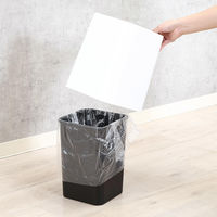 不二貿易 袋が隠せるゴミ箱 角形 ホワイト 8L 429988 1個（直送品）