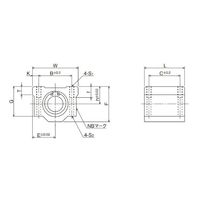 日本ベアリング スライドブッシュ SMA形 標準ブロック形 SMA10GUU 1セット(5個)（直送品）