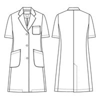 【在庫一掃セール！8/31まで】【再検品商品】ナガイレーベン 女子シングル半袖診察衣 ホワイト LL KEX-5132　白衣　ドクターコート（わけあり品）