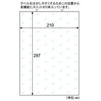 ヒサゴ 販促用品 抗菌紙ラベル A4 ノーカット 20枚入 OPK862 1個（直送品）