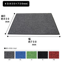山崎産業株式会社 ロンステップマットNEO #3 450×750mm 赤黒 F-281-3-RB 1枚（直送品）