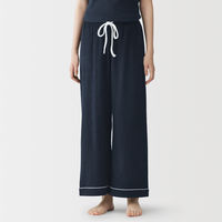 無印良品 レディース 婦人 着るタオル 両面パイル ロングパンツ 婦人M ダークネイビー 良品計画