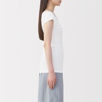 無印良品 レディース 婦人 フライス編みフレンチスリーブＴシャツ 婦人Ｓ 白 良品計画