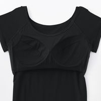 無印良品 レディース 婦人 なめらかブラフレンチスリーブ 婦人Ｌ 黒 良品計画