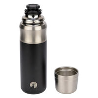 パール金属 HDダブルステンレスボトル1000(中空カップ)(ブラック) UE-3641 1個（直送品）