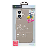 PGA iPhone 17用 バックフリップケース ベージュ PG-25ABF02BE 1個（直送品）