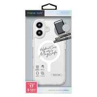 PGA iPhone 17用 MagSafe対応 ハイブリッドケース クリア PG-25AMH03CL 1個（直送品）
