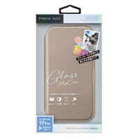 PGA iPhone 17 Pro用 ガラスフリップケース ベージュ PG-25BGF02BE 1個（直送品）