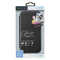 PGA iPhone 17 Pro用 ガラスフリップケース ブラック PG-25BGF01BK 1個（直送品）