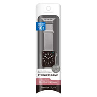 PGA Apple Watch 42/41/40/38mm用 ステンレスマグネットバンド シルバー PG-AW41ST02SV 1個（直送品）