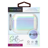 PGA AirPods Pro3用 ソフトケース オーロラ PG-APP3TP02AR 1個（直送品）