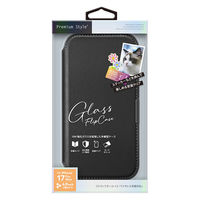 PGA iPhone 17 Pro Max用 ガラスフリップケース ブラック PG-25DGF01BK 1個（直送品）