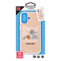 PGA iPhone 17用 MagSafe対応 アクリルパネルケース トムとジェリー/ピンク PG-W25AMP02TAJ 1個（直送品）