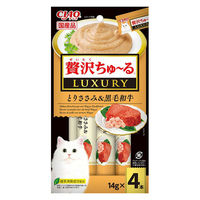 いなば CIAO チャオ 贅沢ちゅーる 猫 とりささみ＆黒毛和牛 国産（14g×4本）3袋 ちゅ～る キャットフード おやつ