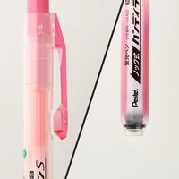 エスコ [ピンク] ノック式蛍光ペン(5本) EA765MH-401 1本（直送品）