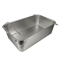 エスコ 610x388x185mm 取手付トレー(ステンレス製) EA508SE-34 1個（直送品）