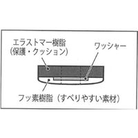 エスコ φ38mm 家具脚スライドクッション(ビス止式) EA979DC-42 1パック（直送品）